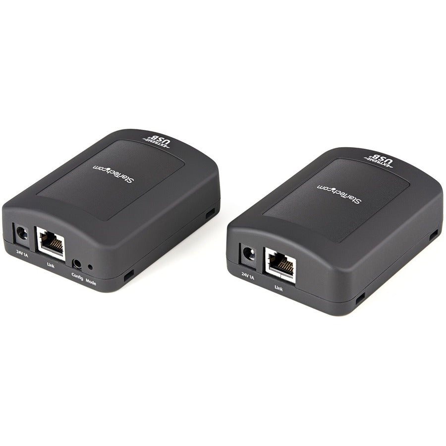 StarTech.com Rallonge USB 2.0 sur câble RJ45 Cat5e ou Cat6 - Kit adaptateur d'extension USB 330 pieds/100 m avec ESD - Alimentation locale ou à distance USB2001EXT2PNA