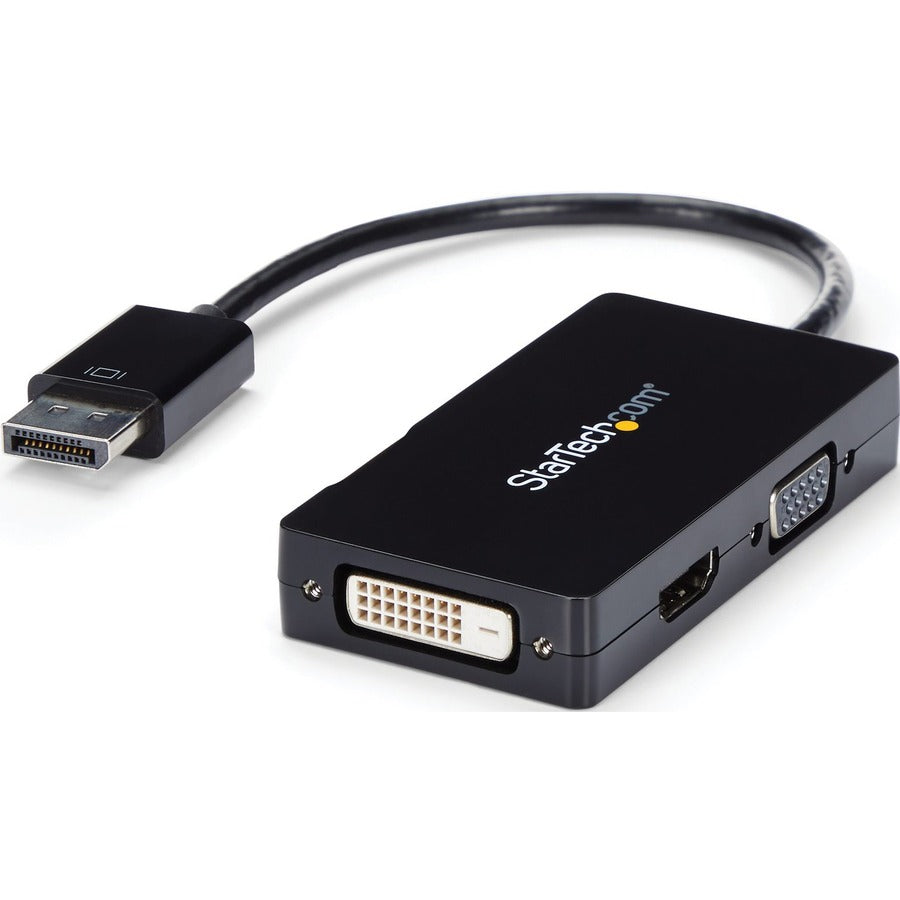 StarTech.com Travel A/V adapter: 3-in-1 DisplayPort to VGA DVI or HDMI converter DP2VGDVHD