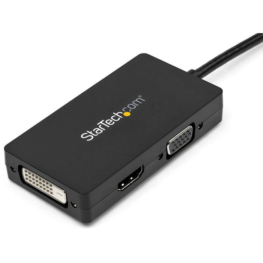 StarTech.com Travel A/V adapter: 3-in-1 DisplayPort to VGA DVI or HDMI converter DP2VGDVHD