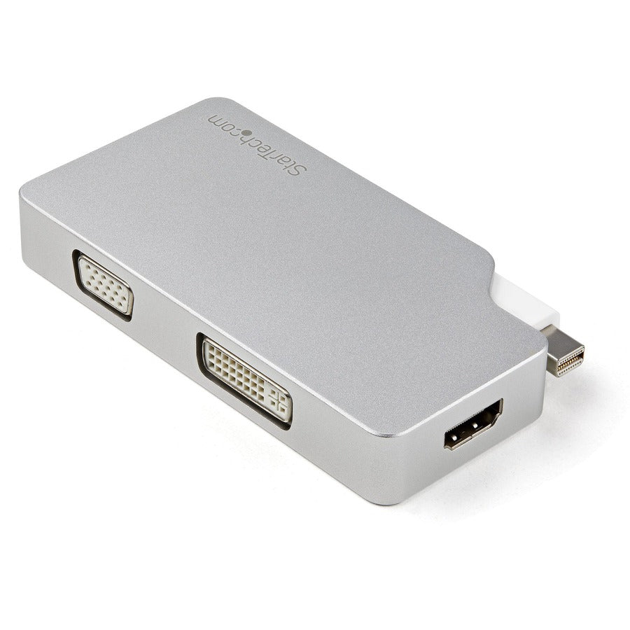 StarTech.com Adaptateur A/V de voyage en aluminium : Mini DisplayPort 3 en 1 vers VGA, DVI ou HDMI - Adaptateur mDP - 4K MDPVGDVHD4K