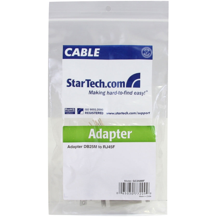 Adaptateur modulaire StarTech.com DB25 vers RJ45 - M/F GC258MF