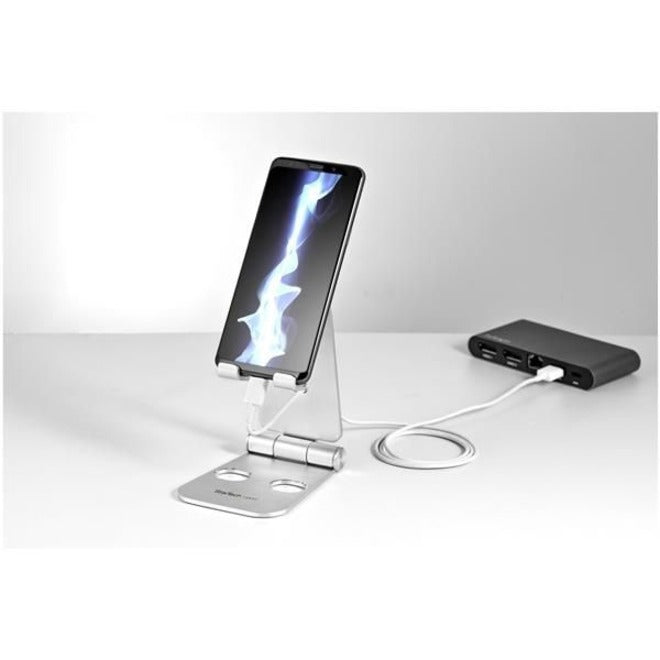 StarTech.com Phone and Tablet Stand - Foldable Universal Mobile Device Holder - Smartphones/Tablets - Adjustable Cell Phone Stand for Desk USPTLSTND