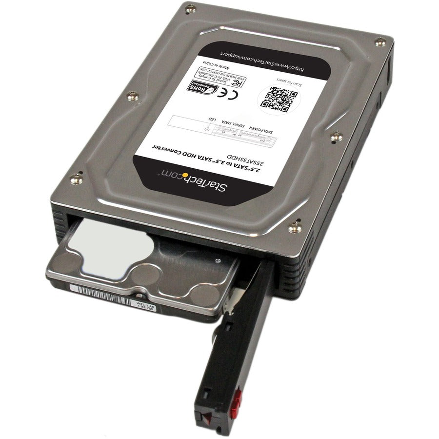 StarTech.com Boîtier adaptateur pour disque dur SATA 2,5" à 3,5" en aluminium avec SSD/HDD hauteur jusqu'à 12,5 mm 25SAT35HDD