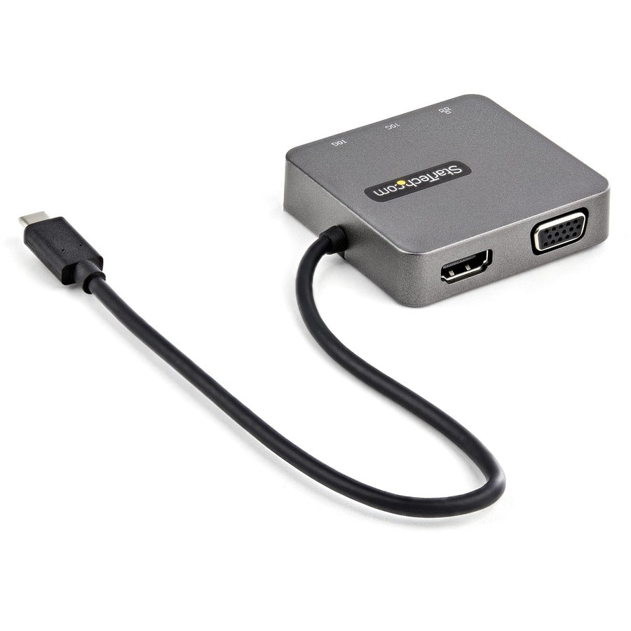 StarTech.com USB-C Multiport Adapter - USB 3.1 Gen 2 Type-C Mini Dock - USB-C to 4K HDMI or 1080p VGA - 10Gbps USB-A & USB-C, Ethernet DKT31CHVL