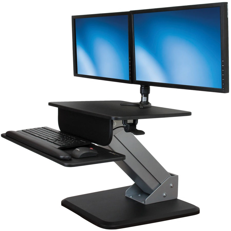 StarTech.com Dual Monitor Sit-to-stand Workstation - One-Touch Height Adjustment BNDSTSDUAL