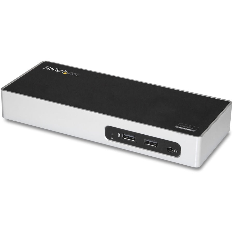 StarTech.com Station d'accueil USB 3.0 - Station d'accueil double écran pour ordinateur portable avec HDMI et DVI/VGA - 6x hub USB Type-A, GbE - Universel Windows et Mac DK30ADD