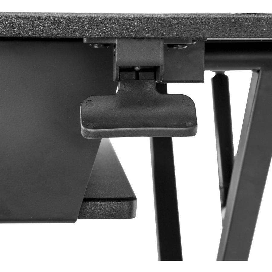 StarTech.com Convertisseur de bureau assis-debout – Plateau pour clavier – Bureau ergonomique réglable en hauteur – Grande surface de 88,9 x 53,3 cm ARMSTSLG