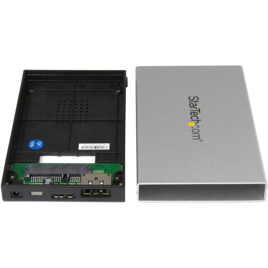 StarTech.com 2.5" External Hard Drive Enclosure - Supports UASP - eSATAp or USB 3.0 - Aluminum - eSATA Enclosure - SSD/HDD S251SMU33EP