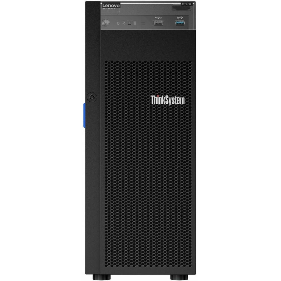 Lenovo ThinkSystem ST250 7Y45A045NA 4U Tower Server - 1 x Intel Xeon E-2224 3.40 GHz - 8 GB RAM - Serial ATA/600 Controller 7Y45A045NA