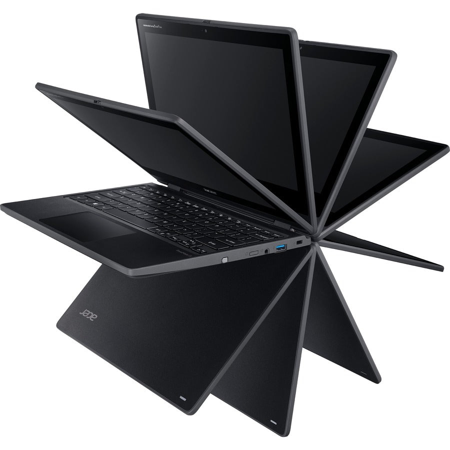 Acer TravelMate Spin B3 B311R-31 TMB311R-31-C6M4 11.6" Touchscreen 2 in 1 Notebook - HD - 1366 x 768 - Intel Celeron N4120 Quad-core (4 Core) 1.10 GHz - 4 GB RAM - 128 GB Flash Memory - Shale Black NX.VN8AA.001