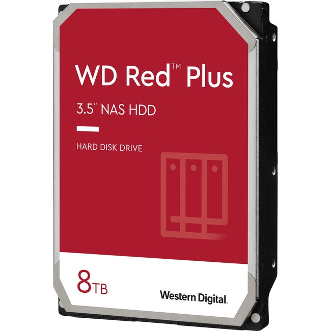 WD Red Plus WD80EFBX 8 TB Hard Drive - 3.5" Internal - SATA (SATA/600) WD80EFBX