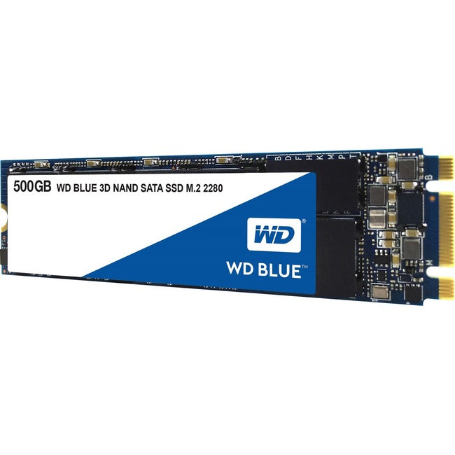WD Blue 3D NAND 500GB PC SSD - SATA III 6 Gb/s M.2 2280 Solid State Drive WDS500G2B0B