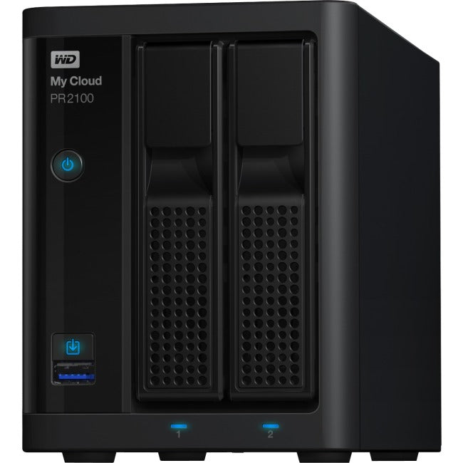 Serveur multimédia WD My Cloud PR2100 Pro Series 4 To avec transcodage, NAS - Stockage en réseau WDBBCL0040JBK-NESN
