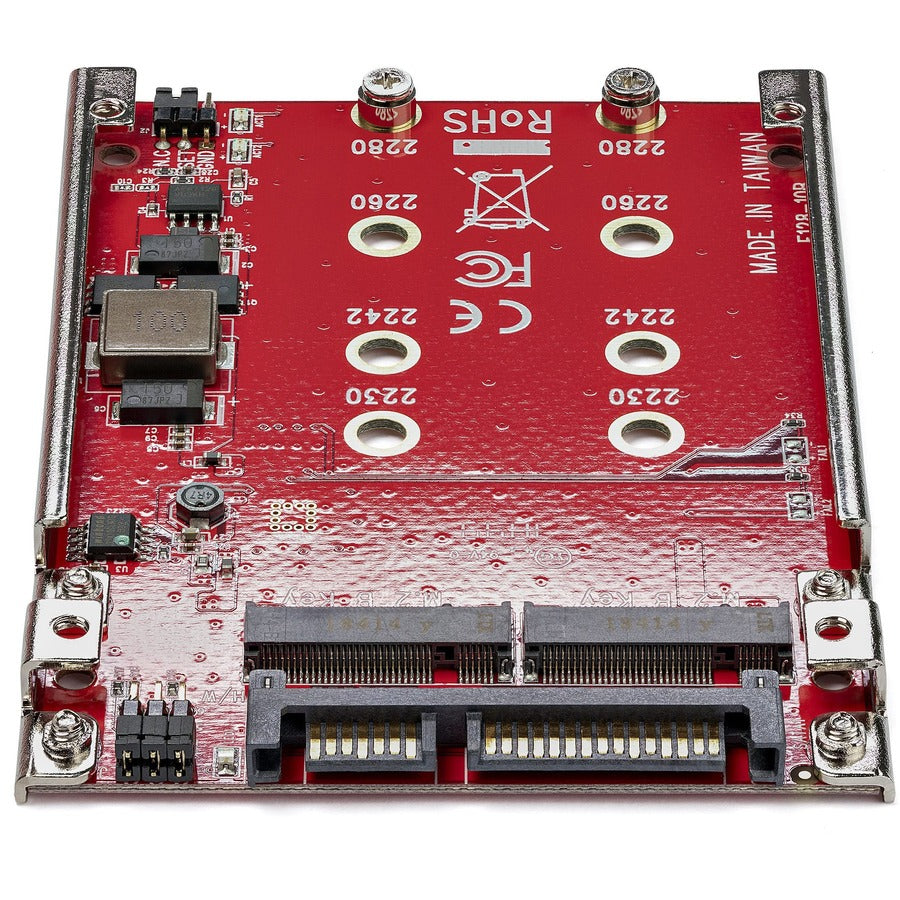 StarTech.com Adaptateur M.2 vers SATA double emplacement - Adaptateur M.2 SATA pour baie de lecteur 2,5" - Adaptateur M.2 - Adaptateur SSD M.2 - Adaptateur SSD M.2 NGFF - RAID S322M225R