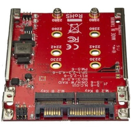 StarTech.com Dual-Slot M.2 to SATA Adapter - M.2 SATA Adapter for 2.5" Drive Bay - M.2 Adapter - M.2 SSD Adapter - M.2 NGFF SSD Adapter - RAID S322M225R