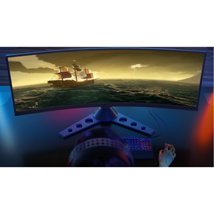 Lenovo Legion Y44w-10 43.4" DWUXGA Curved Screen WLED Gaming LCD Monitor - 32:10 - Raven, Black 65EARAC1US