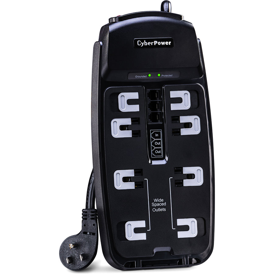 CyberPower CSP806T Professional 8-Outlets Surge Suppressor 6FT Cord and TE - Plain Brown Boxes CSP806T