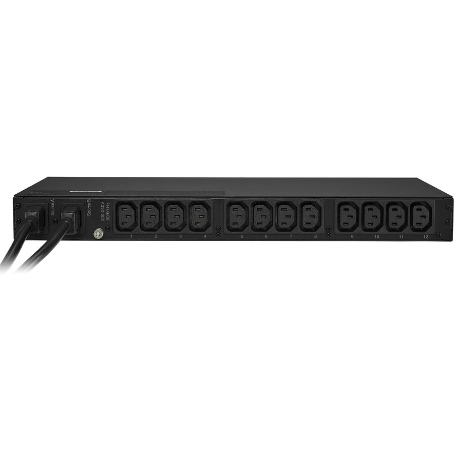 CyberPower PDU15MHVIEC12AT Metered ATS PDU 200-240V 15A 1U 12-Outlets (2) IEC C14 PDU15MHVIEC12AT