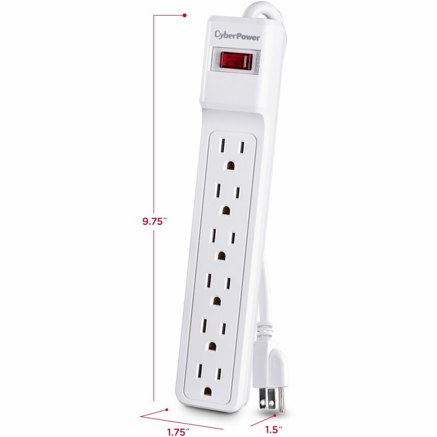 CyberPower Essential CSB606W 6-Outlet Surge Suppressor/Protector CSB606W