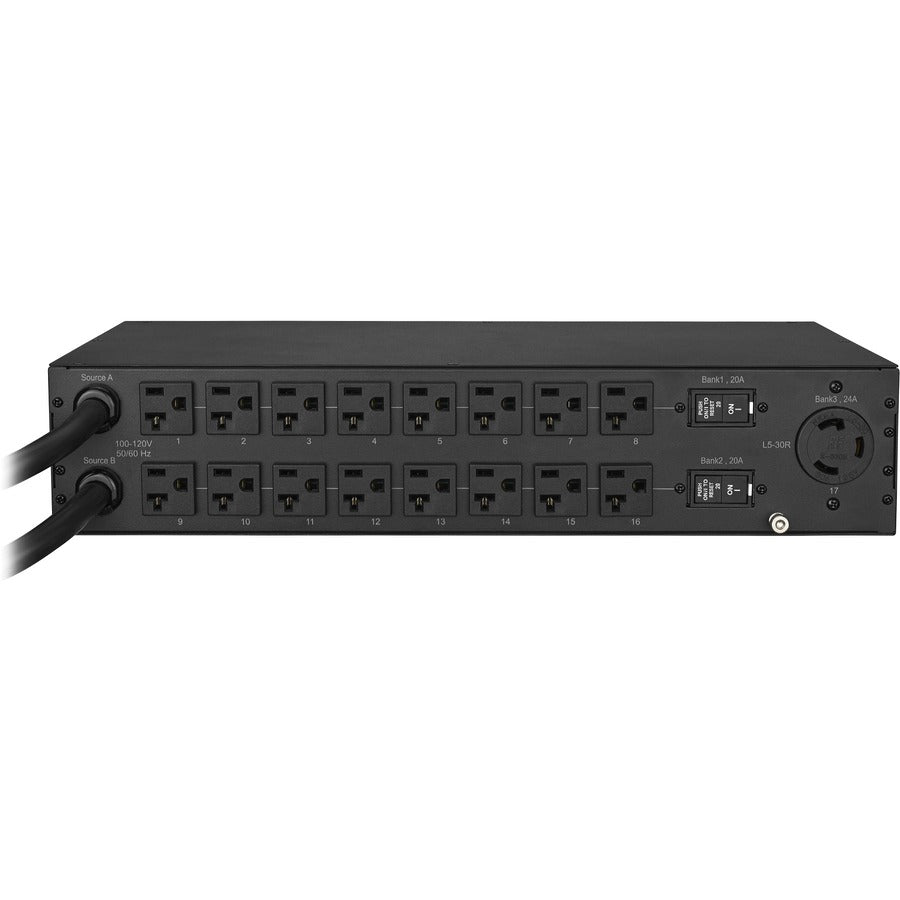 CyberPower PDU30MT17AT PDU ATS mesuré 120 V 30 A 2U 17 prises (2) L5-30P PDU30MT17AT