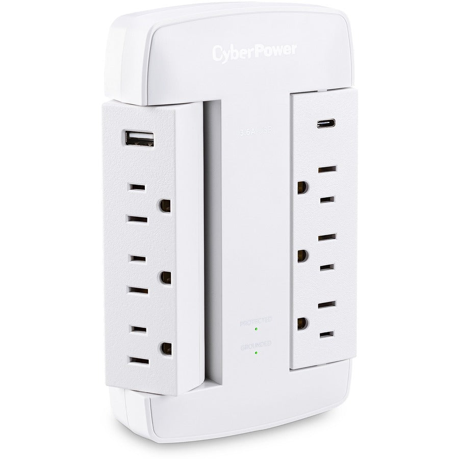 CyberPower Professional 6-Outlet Surge Suppressor/Protector CSP600WSURC5