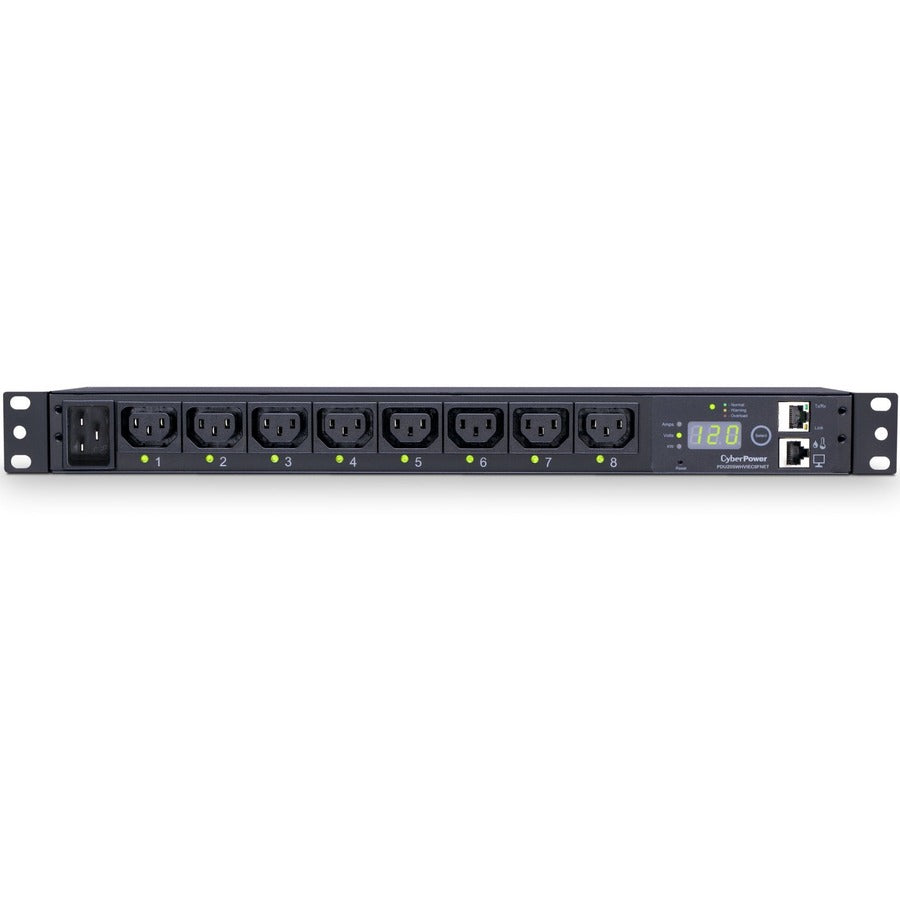 CyberPower Switched PDU RM 1U PDU20SWHVIEC8FNET 20A 8-Outlet PDU20SWHVIEC8FNET