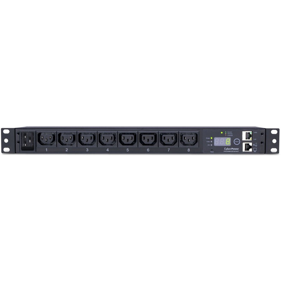 CyberPower Monitored PDU RM 1U PDU20MHVIEC8FNET 20A 8-Outlet PDU20MHVIEC8FNET