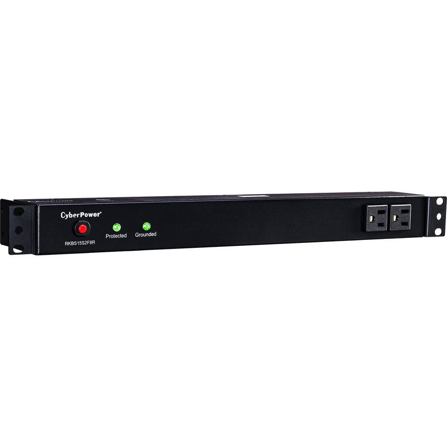 CyberPower Rackbar Surge Suppressor RM 1U RKBS15S2F8R 15A 10-Outlet RKBS15S2F8R