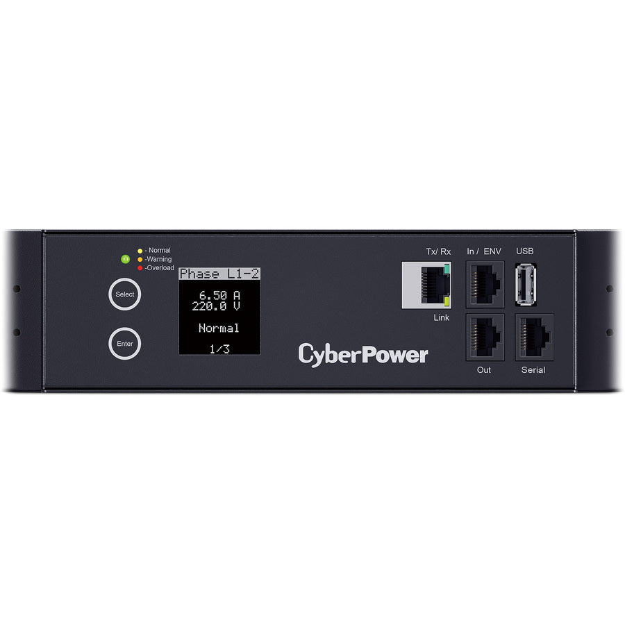 CyberPower PDU83107 3 Phase 200 - 240 VAC 50A Switched Metered-by-Outlet PDU PDU83107