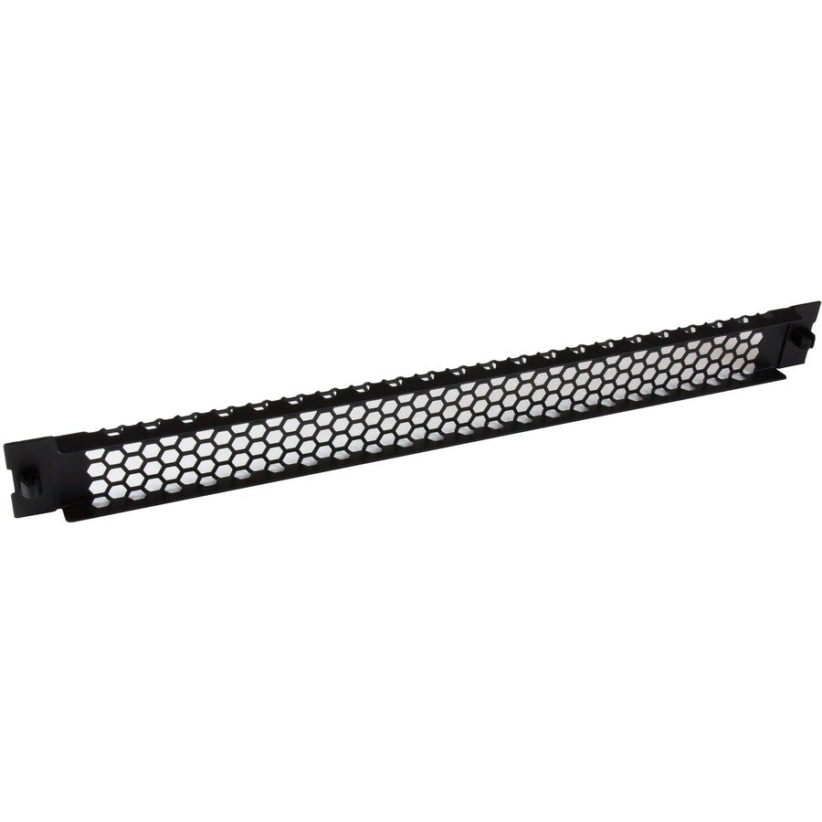 StarTech.com Blanking Panel - 1U - Vented - 19in - Tool-less - Steel - Black - TAA Compliant - Blank Rack Panel - Filler Panel RKPNLTL1UV