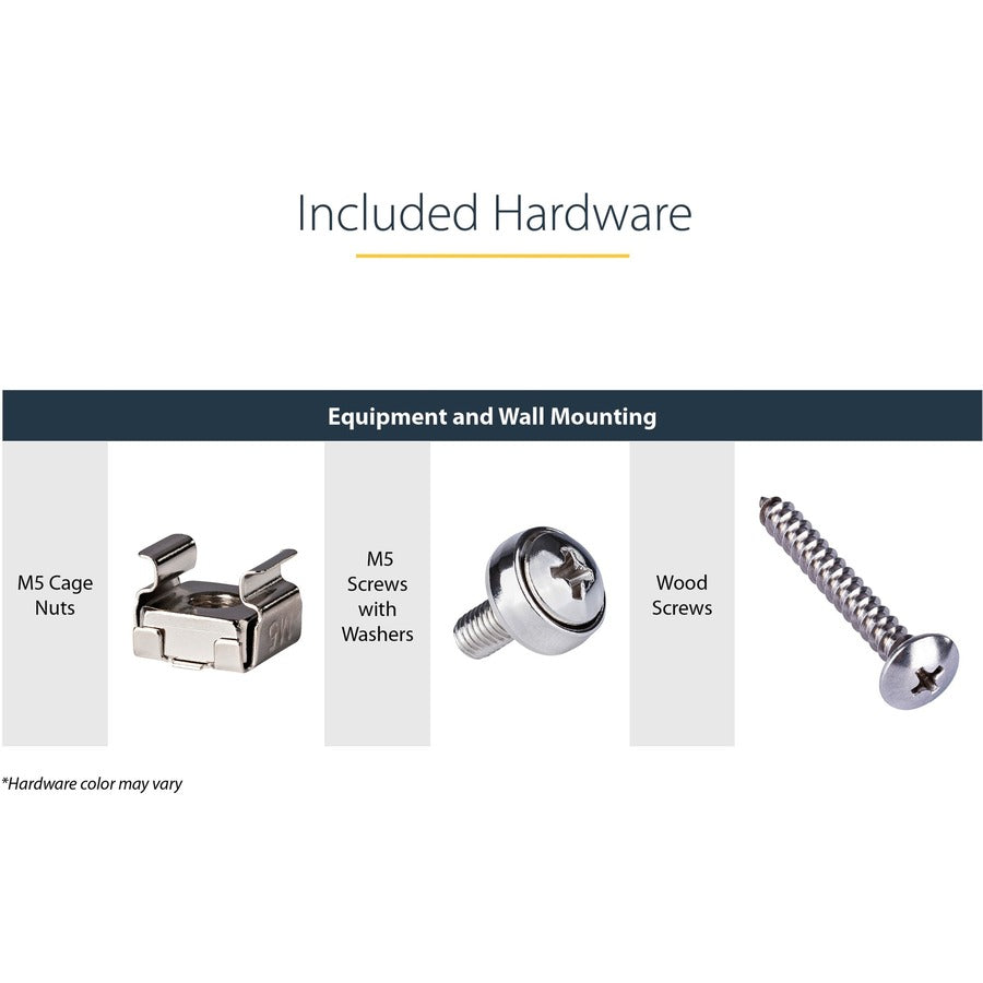 StarTech.com 3U 19in Steel Vertical Wall Mount Equipment Rack Bracket RK319WALLV