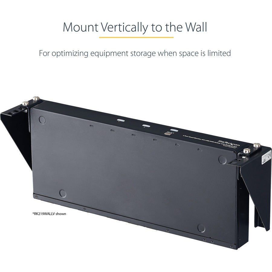 StarTech.com 3U 19in Steel Vertical Wall Mount Equipment Rack Bracket RK319WALLV