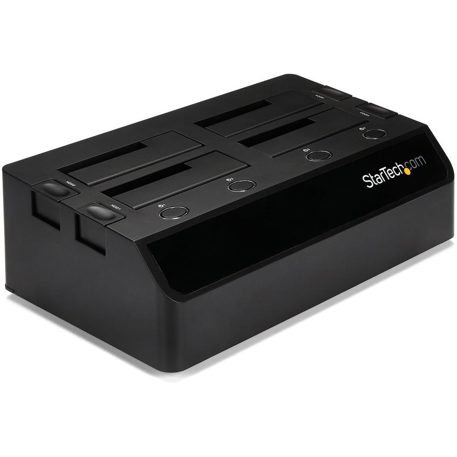 StarTech.com 4-Bay USB 3.0 to SATA Hard Drive Docking Station, 2.5/3.5" SATA III (6Gbps) SSD/HDD Dock, USB Hard Drive Bay, Top-Loading SDOCK4U33