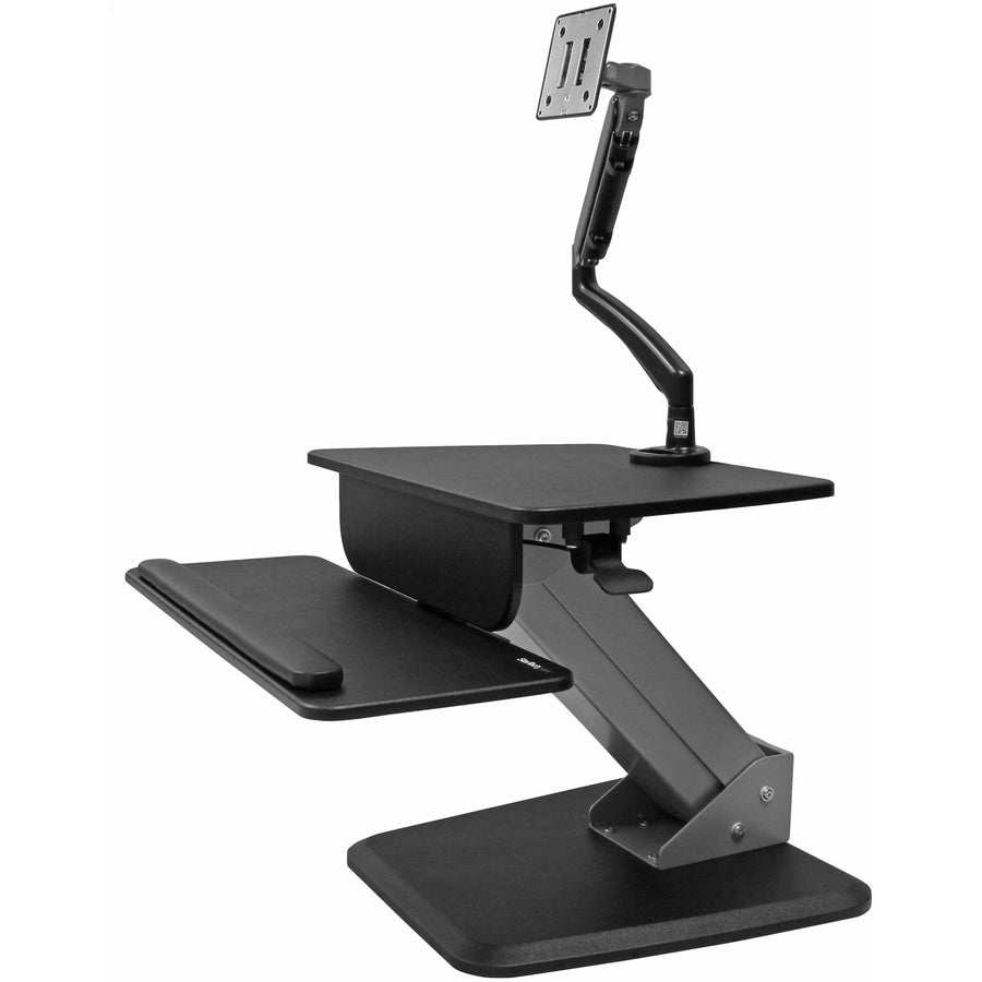 StarTech.com Sit-to-Stand Workstation with Full-Motion Articulating Monitor Arm - One-Touch Height Adjustment BNDSTSSLIM