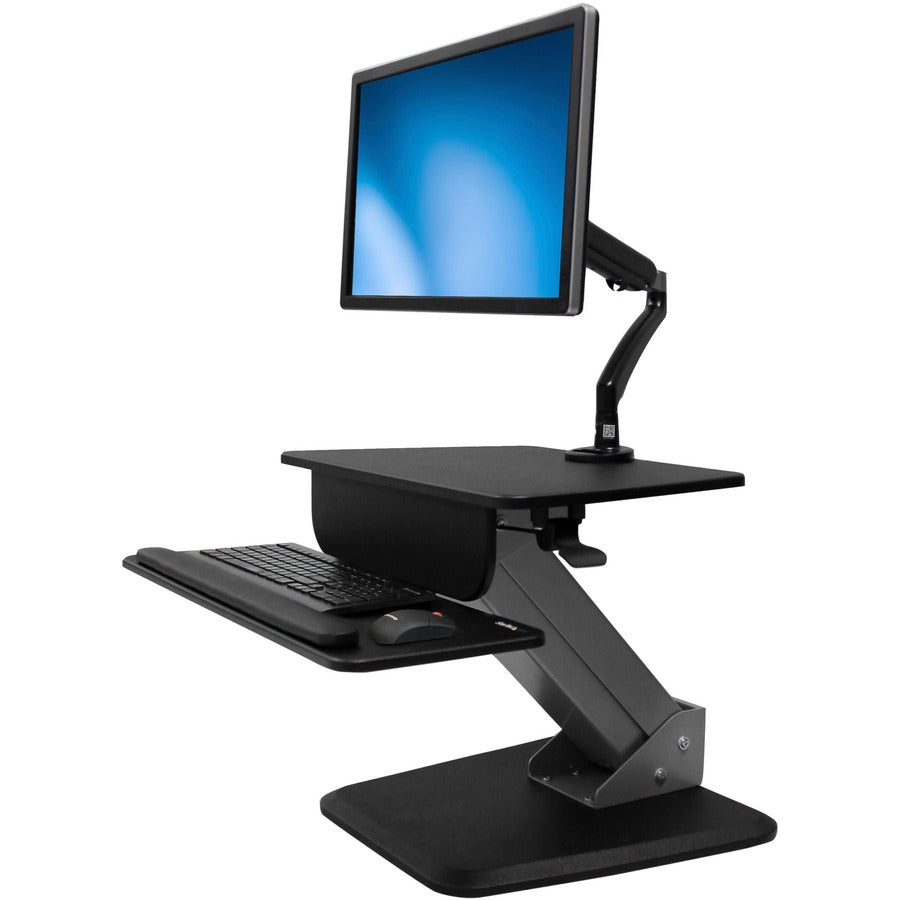 StarTech.com Sit-to-Stand Workstation with Full-Motion Articulating Monitor Arm - One-Touch Height Adjustment BNDSTSSLIM