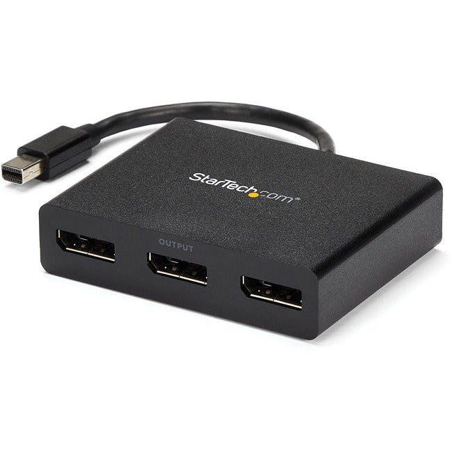 StarTech.com 3-Port Multi Monitor Adapter - Mini DisplayPort 1.2 to DisplayPort MST Hub - Triple 1080p/Dual 4K - Windows Extended Desktop MSTMDP123DP