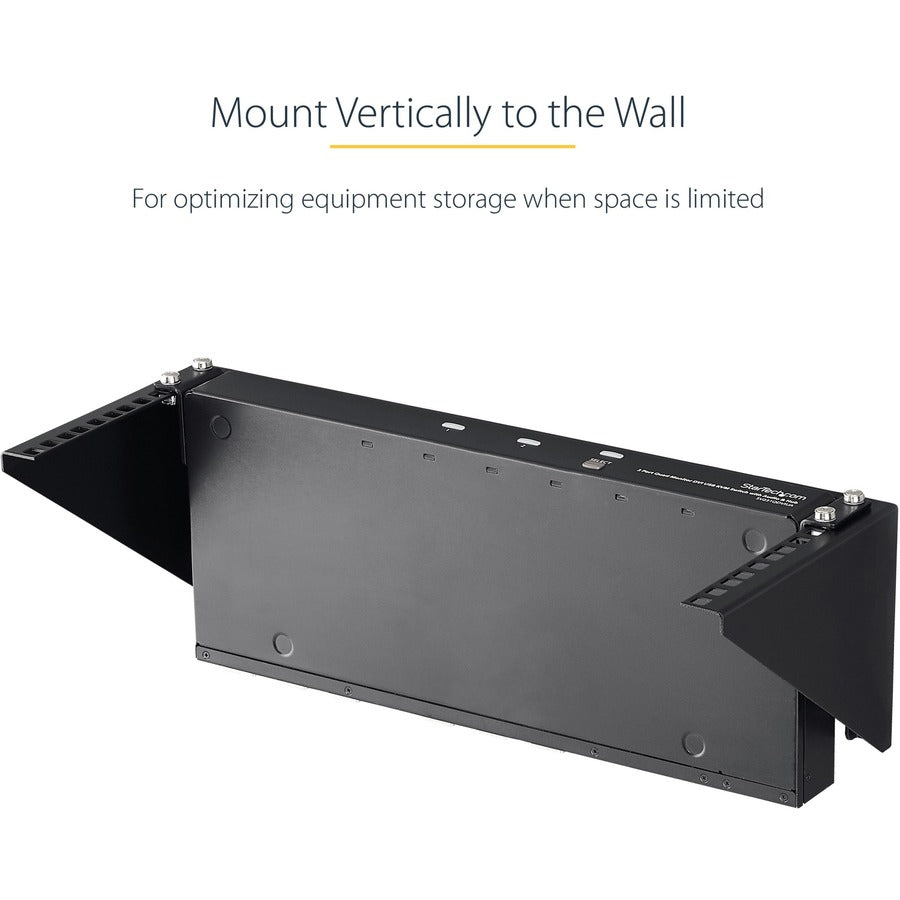 StarTech.com 4U 19in Steel Vertical Wallmount Equipment Rack Bracket RK419WALLV