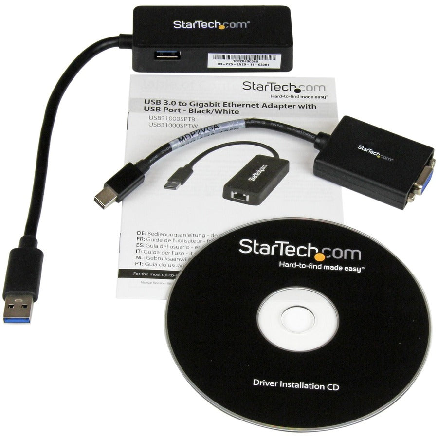 StarTech.com Kit adaptateur Lenovo ThinkPad X1 Carbon VGA et Gigabit Ethernet - MDP vers VGA - USB 3.0 vers GbE LENX1MDPUGBK