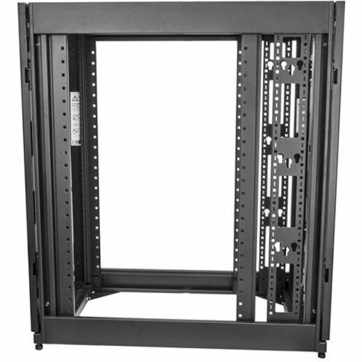 StarTech.com Armoire rack serveur 25U - 4 montants réglables en profondeur 7-35" Boîtier réseau/données/informatique roulant ventilé et verrouillable avec roulettes/gestion des câbles RK2537BKM