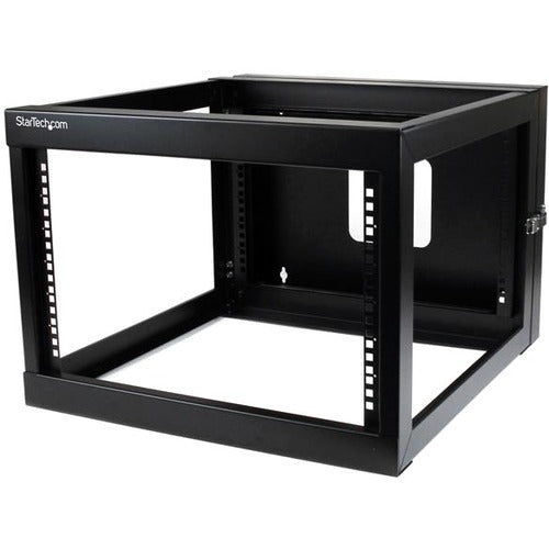 StarTech.com Rack réseau mural à cadre ouvert à charnière 6U - Rack pour équipement informatique pivotant à 4 montants de 22" de profondeur - Capacité de 110 lb (RK619WALLOH) RK619WALLOH