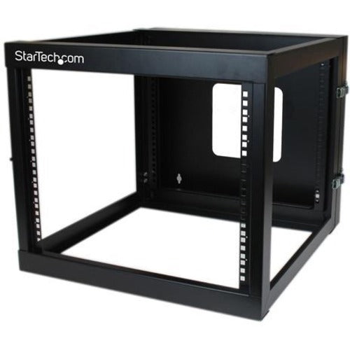 StarTech.com 8U Hinged Open Frame Wall Mount Network Rack - 4-Post 22" Depth Swing Out Computer Equipment Rack - 140lbs capacity (RK819WALLOH) RK819WALLOH