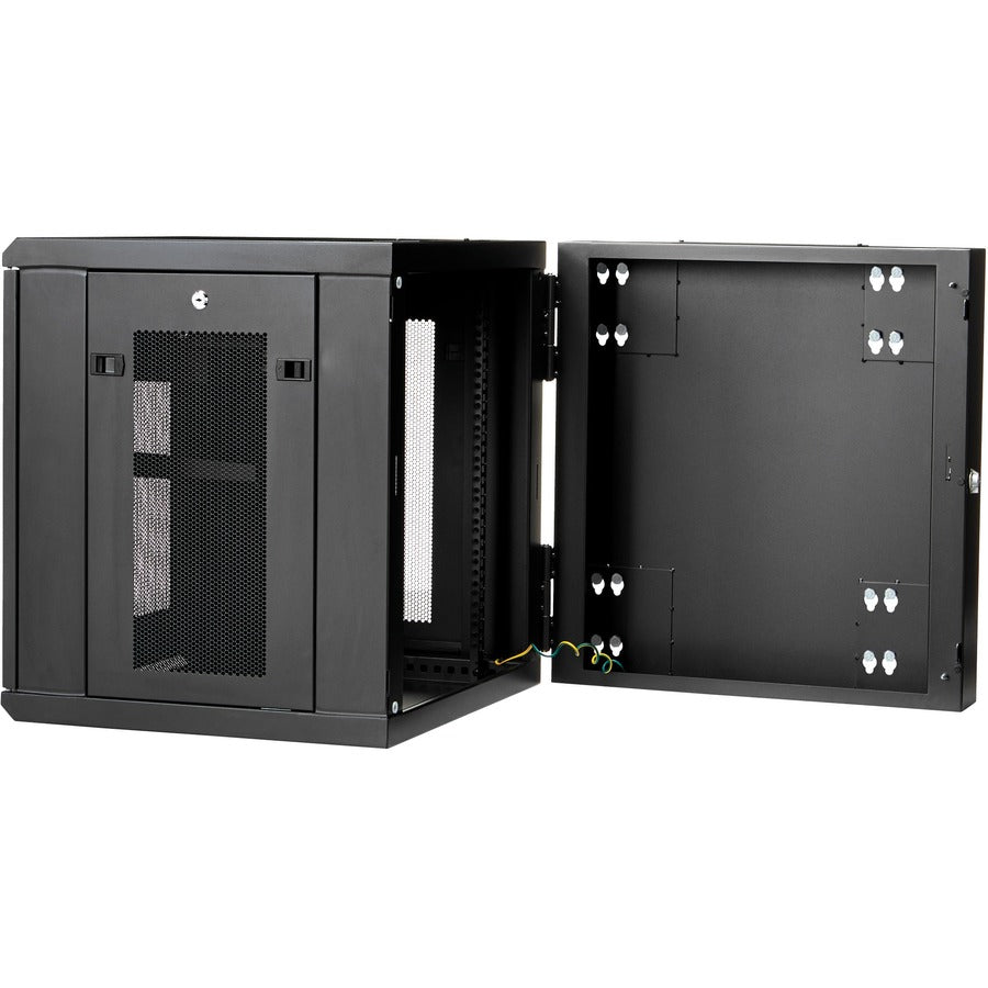 StarTech.com 12U 19" Wall Mount Network Cabinet - 20" Deep Hinged Locking IT Data Enclosure - Flexible Vented Rack w/Shelf - Switch Depth RK1224WALHM