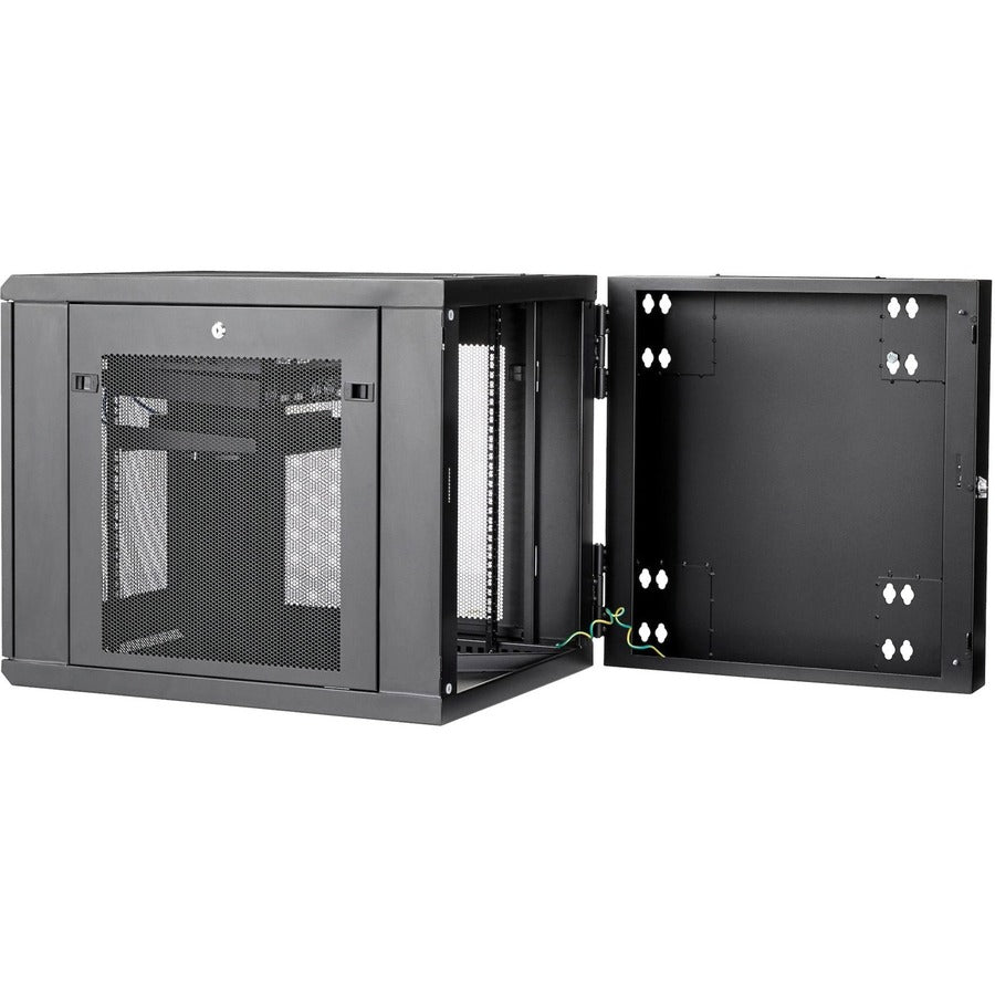 StarTech.com 12U 19" Wall Mount Network Cabinet - 24" Deep Hinged Vented Server Room Enclosure Locking Flexible IT Equipment Rack w/Shelf RK1232WALHM