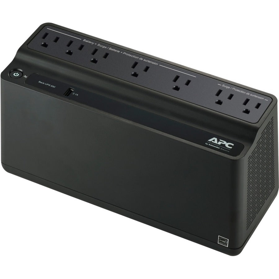 APC by Schneider Electric Back-UPS 650 VA, 120 V, 1 port de chargement USB, Canada BVN650M1-CA