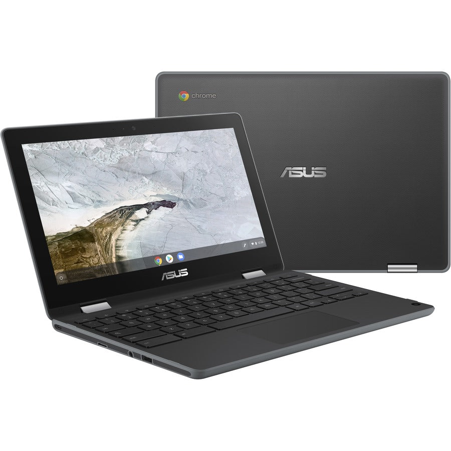 Asus Chromebook Flip C214 C214MA-C1R-CA Chromebook 2 en 1 robuste à écran tactile 11,6" - HD - 1366 x 768 - Intel Celeron N4020 Dual-core (2 Core) 1,10 GHz - 4 Go de RAM - 32 Go de mémoire Flash - Gris foncé C214MA- C1R-CA
