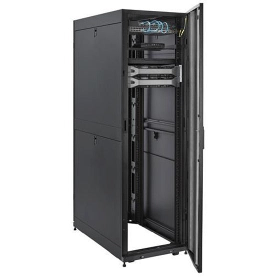 StarTech.com Armoire rack de serveur 42U 19" / 4 montants réglables de profondeur 3-35" Boîtier ventilé pour équipement informatique/réseau de données à verrouillage mobile avec roulettes RK4242BK24