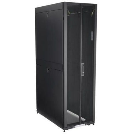 StarTech.com Armoire rack de serveur 42U 19" / 4 montants réglables de profondeur 3-35" Boîtier ventilé pour équipement informatique/réseau de données à verrouillage mobile avec roulettes RK4242BK24