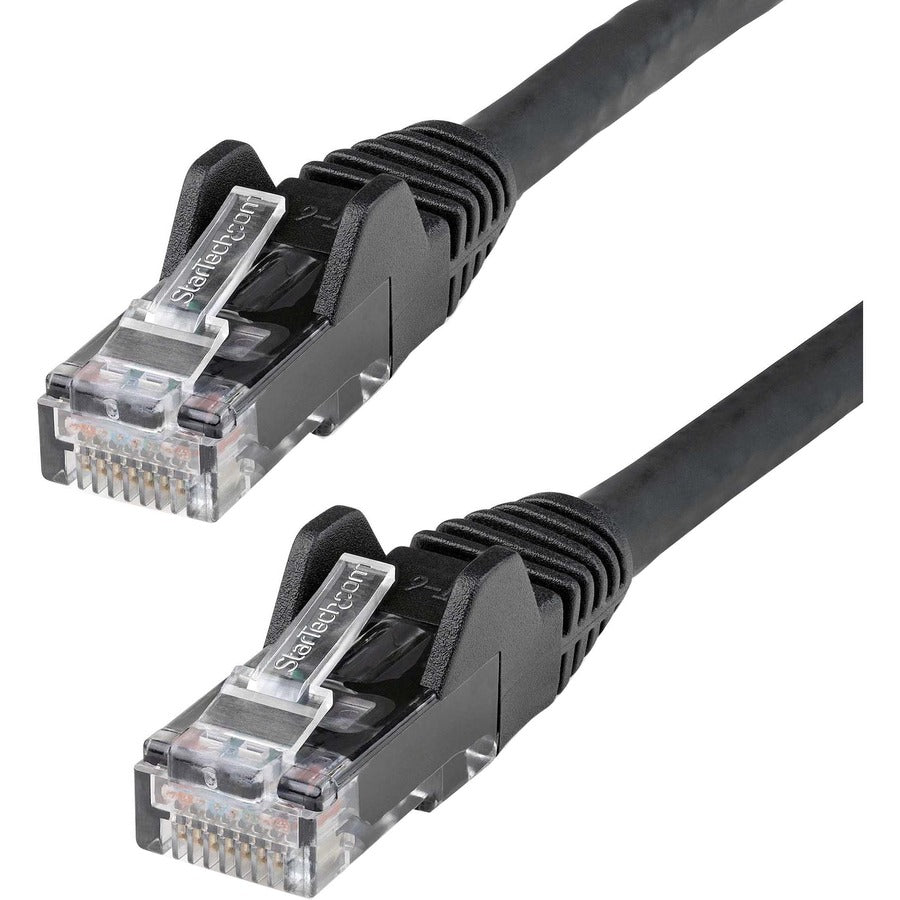 StarTech.com Câble Ethernet CAT6 de 2 m, LSZH (faible fumée sans halogène) 10 GbE sans accroc 100 W PoE UTP RJ45 cordon de brassage réseau noir, ETL N6LPATCH7BK