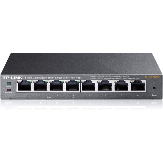 Commutateur intelligent facile Gigabit TP-Link 8 ports avec PoE 4 ports TL-SG108PE