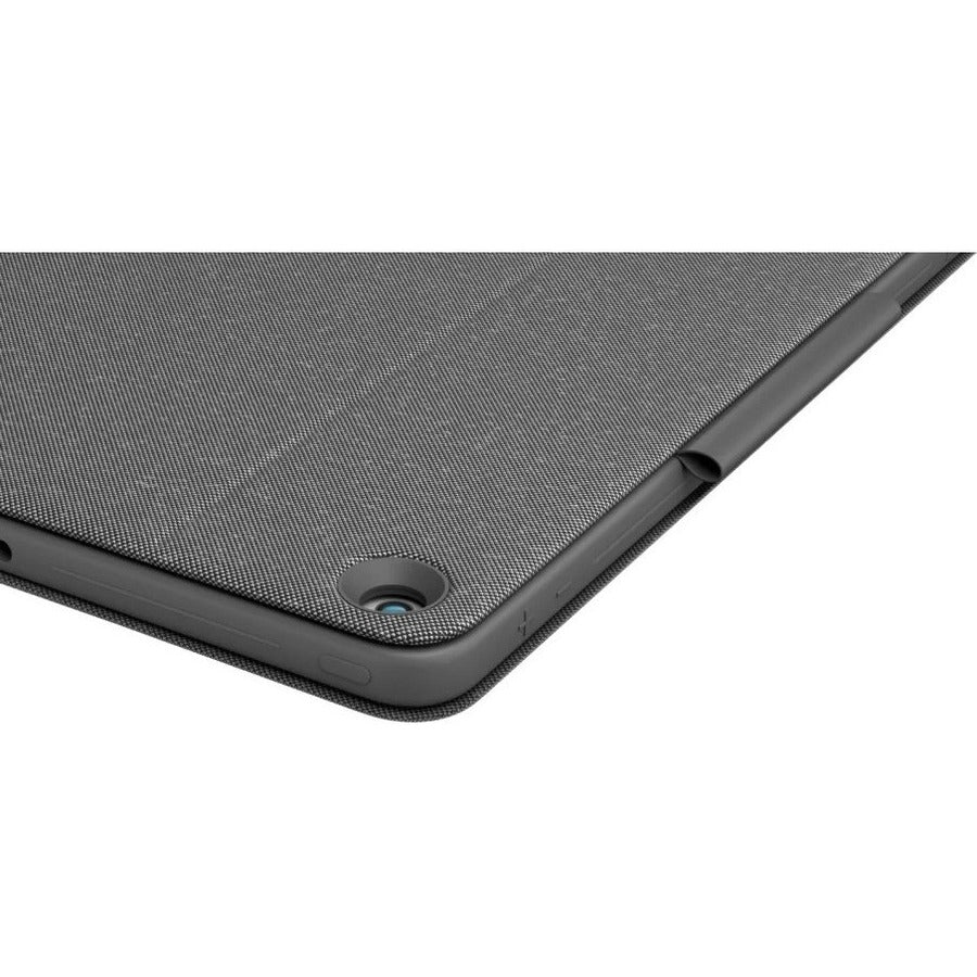 Logitech Combo Touch Keyboard/Cover Case for 10.2" Apple, Logitech iPad (7th Generation) Tablet - Graphite 920-009608